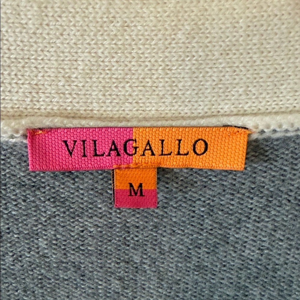 Vilagallo Cardigan Sweater 4 Stripes Size M - Picture 8 of 9